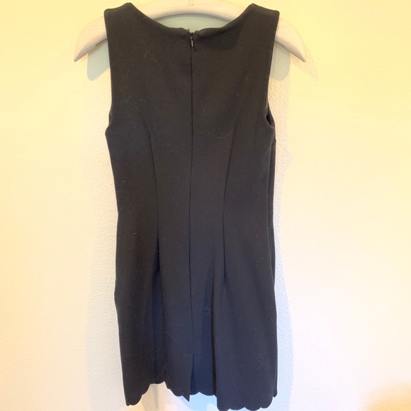 LBD black ponte scalloped hem dress - Picture 5 of 5